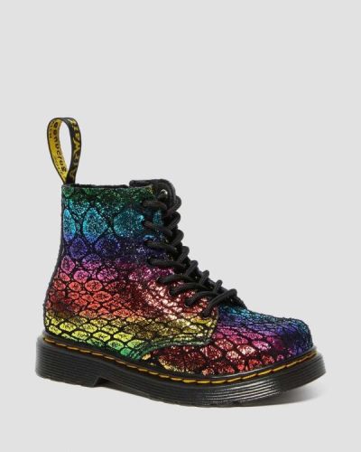 Botines Dr Martens Toddler Pascal Metallic Suede Para Niños DR3398I